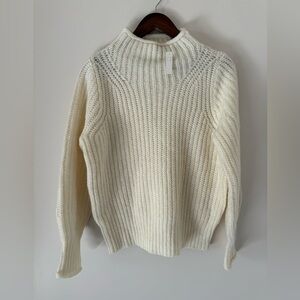 NWT - Madewell Cream Ribbed Turtleneck Sweater